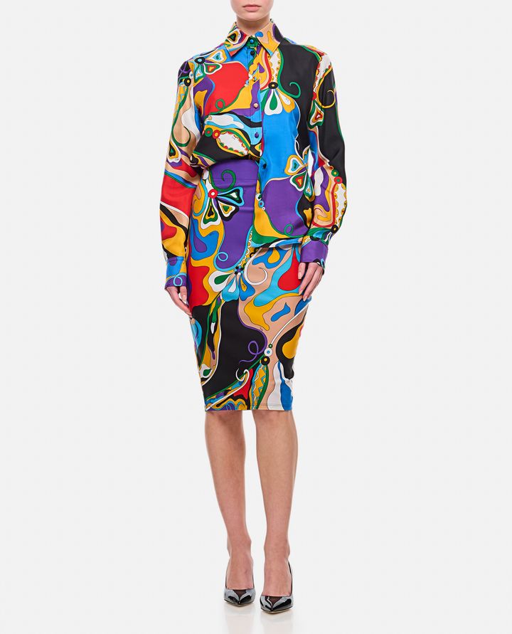 Emilio Pucci GONNA MIDI MULTICOLOR Affare Del Giorno