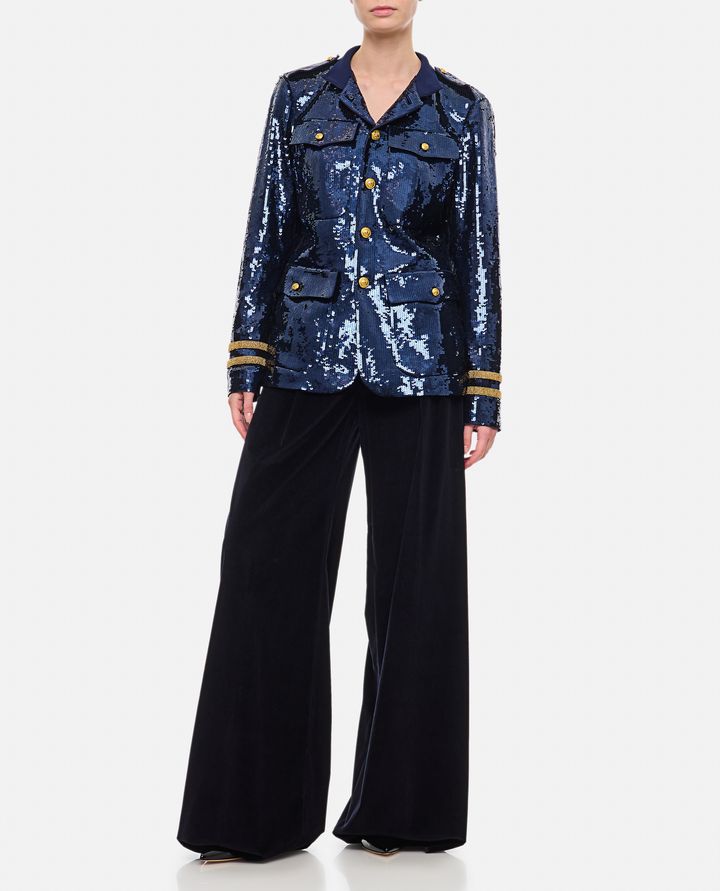 Max Mara GILLY PANTALONI AMPI IN VELLUTO Comprare a buon mercato