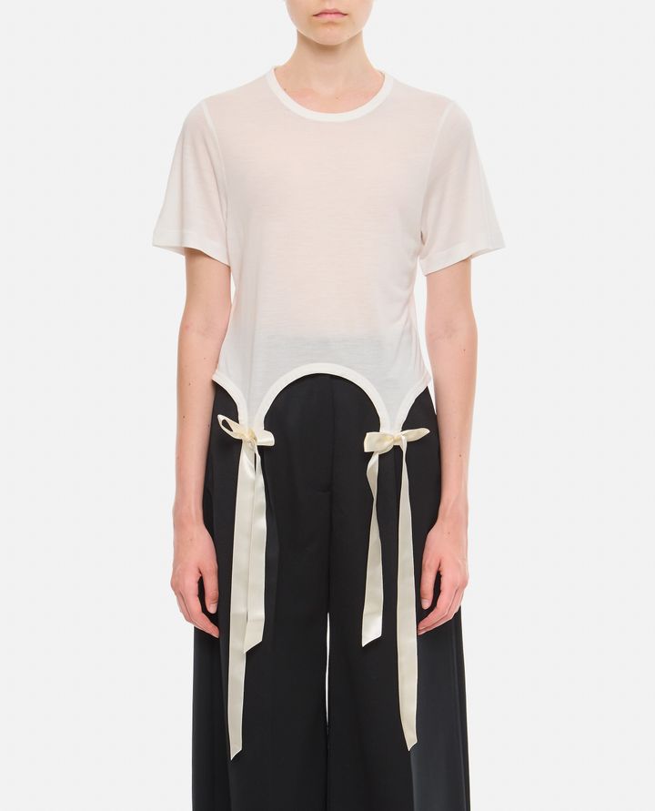 Simone Rocha T-SHIRT CON FIOCCHI Nuovo