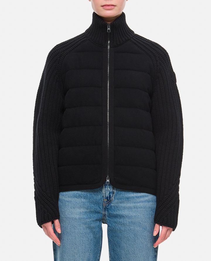 Moncler GIACCA CON MANICHE IN MAGLIA Vendita calda
