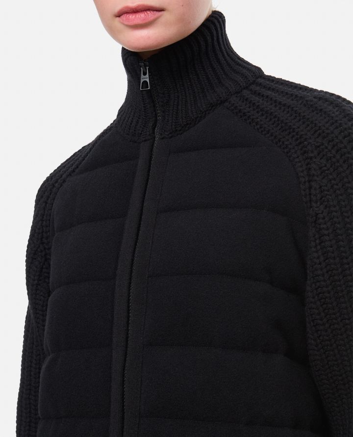 Moncler GIACCA CON MANICHE IN MAGLIA Vendita calda
