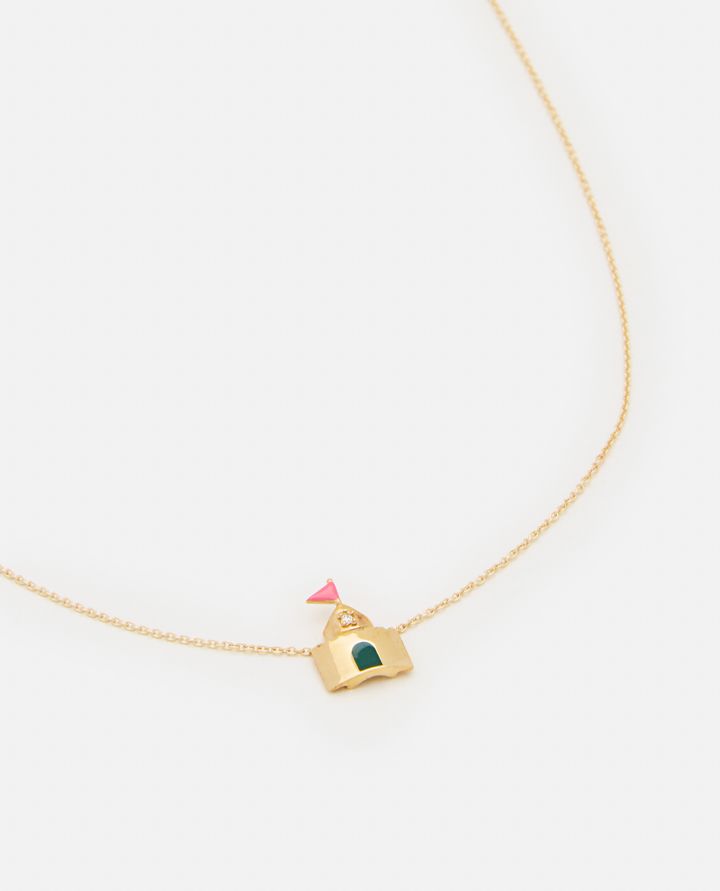 Aliita COLLANA IN ORO 9K CASTILLO SMALTATO E BRILLANTE Ritorno libero