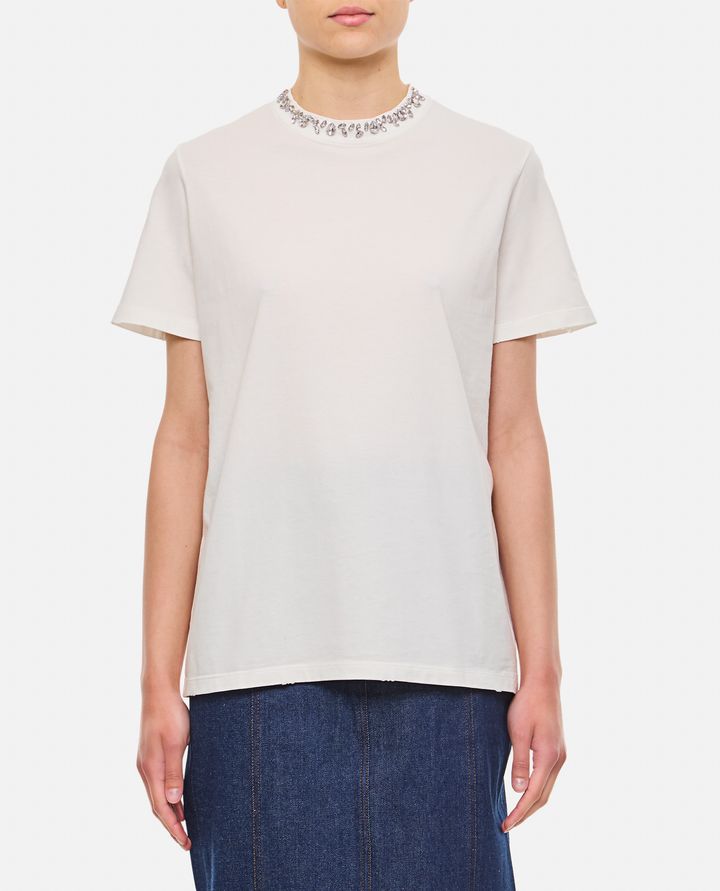 Golden Goose T-SHIRT REGOLARE IN COTONE CON RICAMI Ultimo giorno