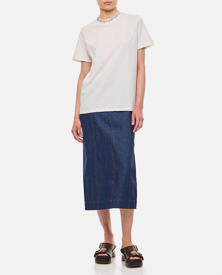 Golden Goose T-SHIRT REGOLARE IN COTONE CON RICAMI Ultimo giorno