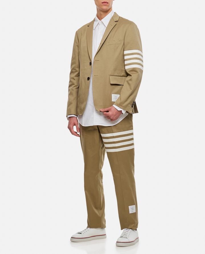 Thom Browne GIACCA SPORTIVA CLASSICA 4 BAR IN TWILL DI COTONE Trasporto libero internazionale