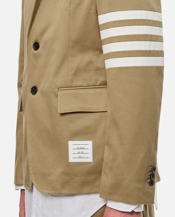 Thom Browne GIACCA SPORTIVA CLASSICA 4 BAR IN TWILL DI COTONE Trasporto libero internazionale
