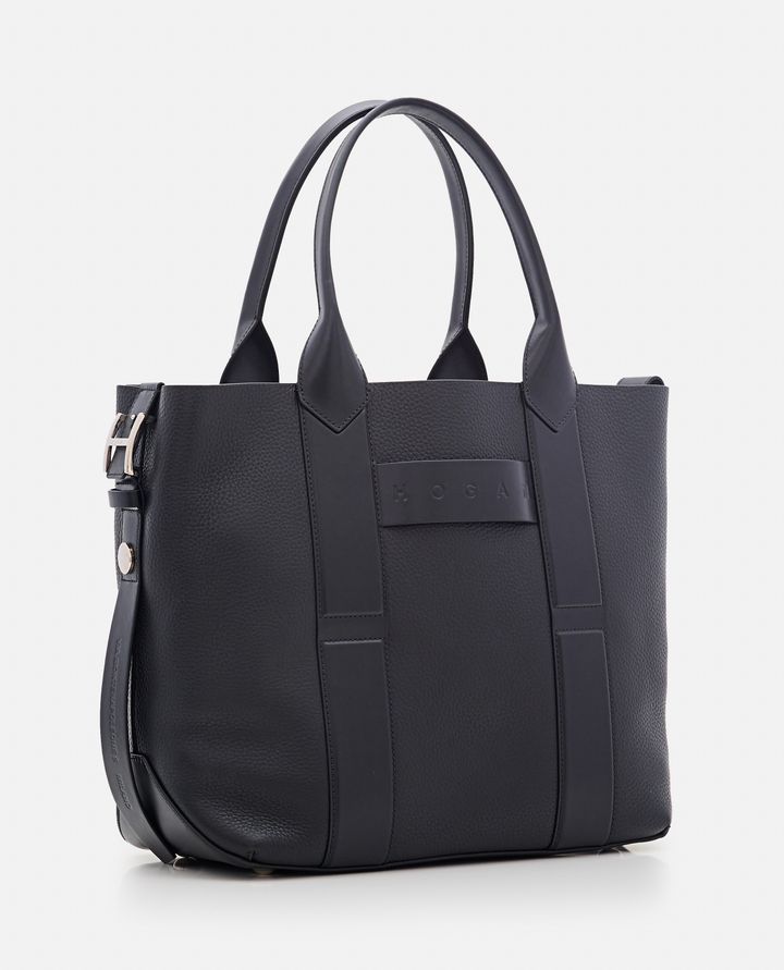 Hogan MEDIUM SCRIPT BORSA SHOPPING IN PELLE Promozione Limitata