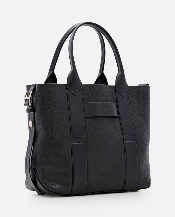 Hogan MEDIUM SCRIPT BORSA SHOPPING IN PELLE Promozione Limitata