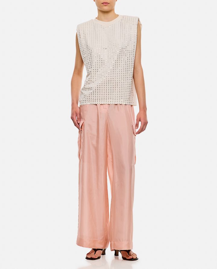 Golden Goose T-SHIRT CON CRISTALLI CON SPALLE IMBOTTITE Nuova