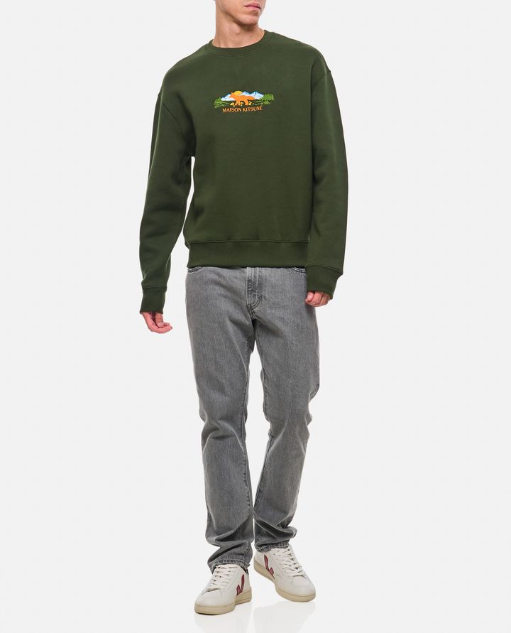 Maison Kitsuné FELPA COMFORT OUTDOOR CON PROFILO VOLPE Offerta San Valentino