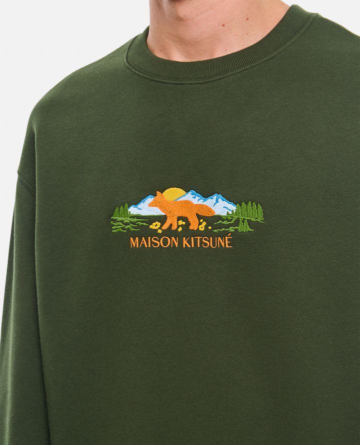 Maison Kitsuné FELPA COMFORT OUTDOOR CON PROFILO VOLPE Offerta San Valentino