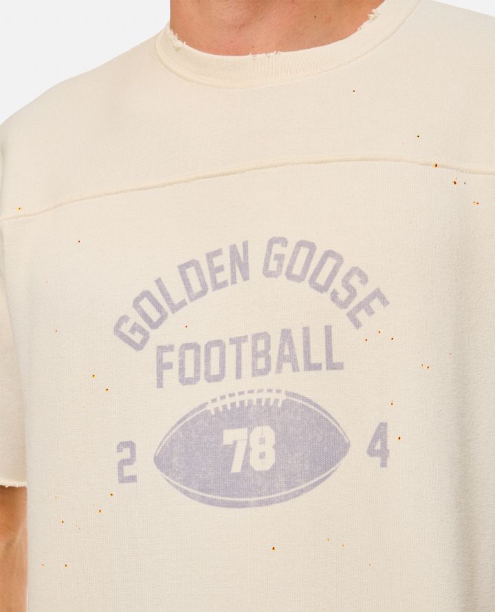 Golden Goose T-SHIRT IN COTONE STAMPA FOOTBALL Grandi sconti