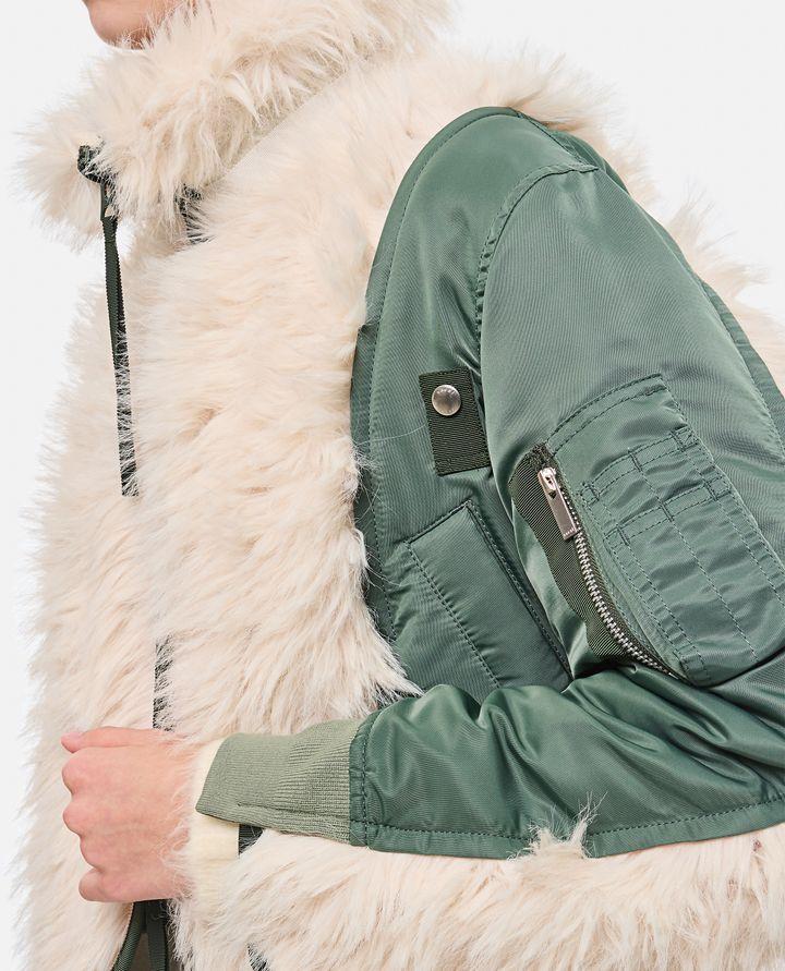 Sacai BOMBER CON INSERTI IN ECOPELLICCIA Only for today