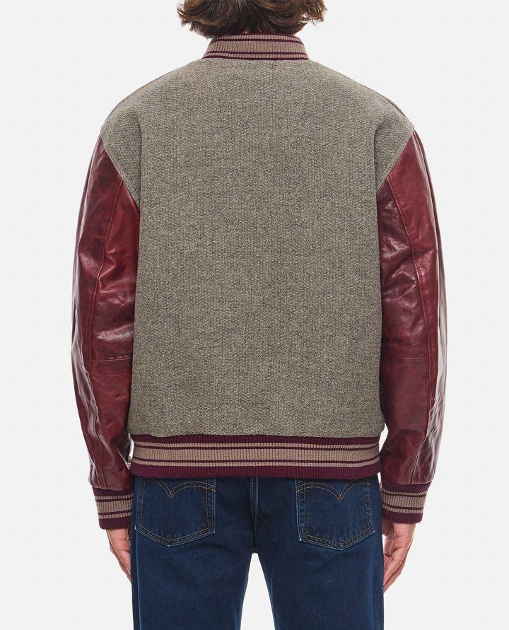 Golden Goose BOMBER VARSITY CON MANICHE IN PELLE Sconto di tempo limitato