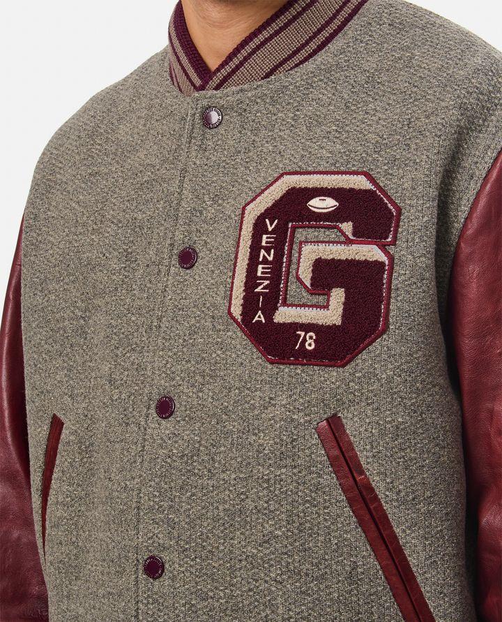 Golden Goose BOMBER VARSITY CON MANICHE IN PELLE Sconto di tempo limitato