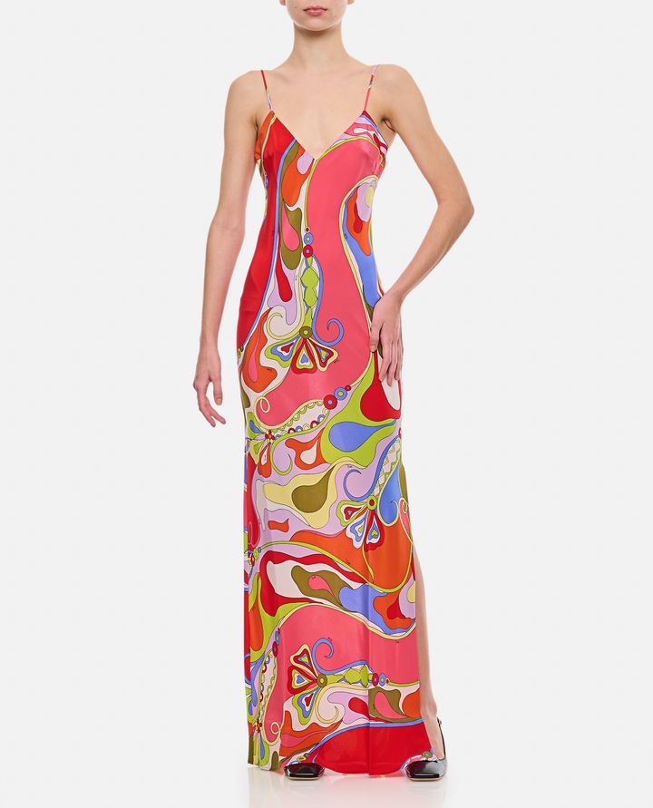 Emilio Pucci ABITO LUNGO IN CREPE DE CHINE Lightning offer