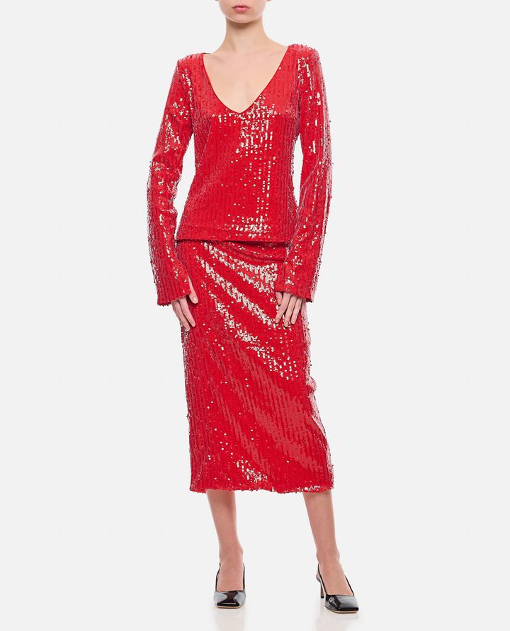 Rotate Birger Christensen GONNA MIDI A TUBO CON PAILLETTES Comprane uno, ottenene uno gratis