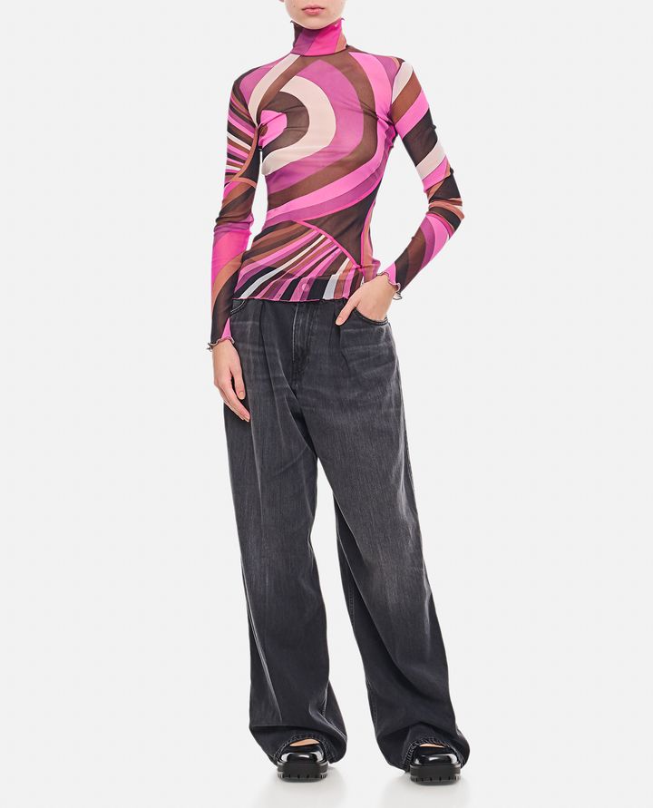 Emilio Pucci T-SHIRT MANICA LUNGA IN TULLE Offerte speciali