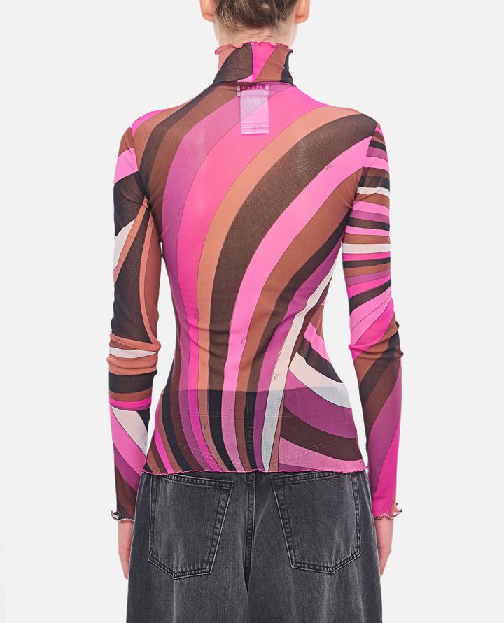 Emilio Pucci T-SHIRT MANICA LUNGA IN TULLE Offerte speciali
