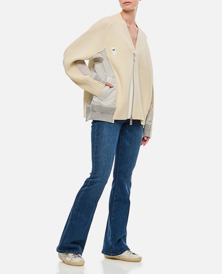 Sacai MCARDIGAN IN LANA E TWILL DI NYLON Offerta settimanale
