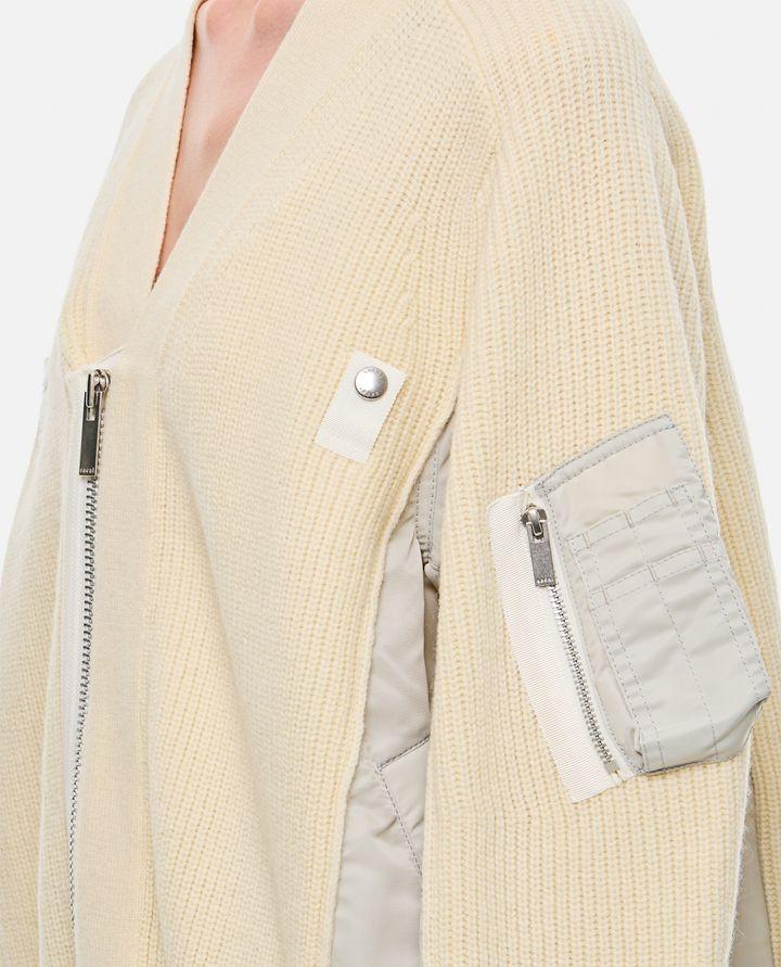 Sacai MCARDIGAN IN LANA E TWILL DI NYLON Offerta settimanale