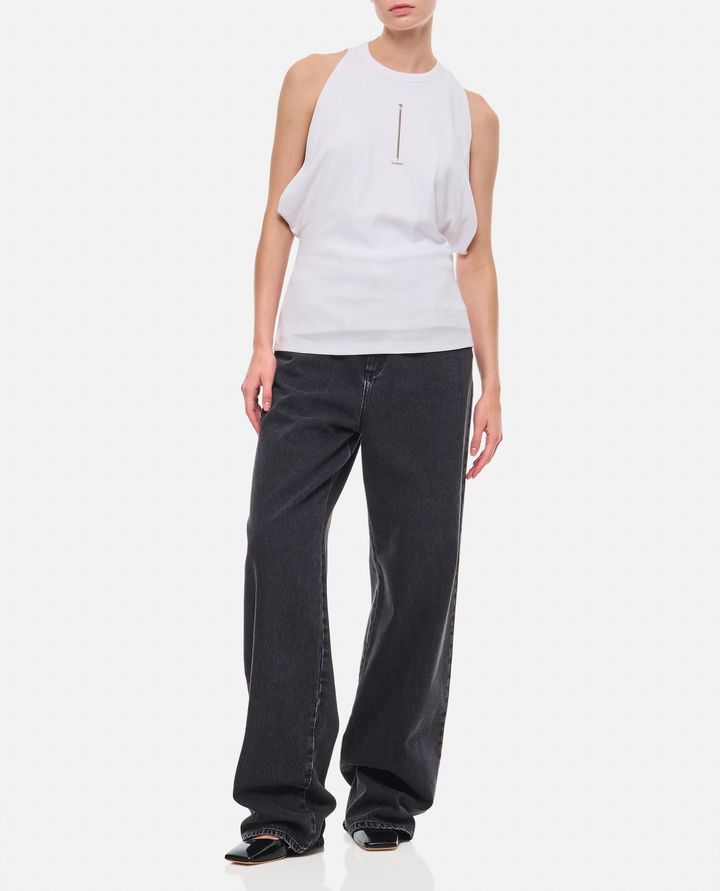 Alexander McQueen TOP IN COTONE SMANICATO Sostegno trimestrale