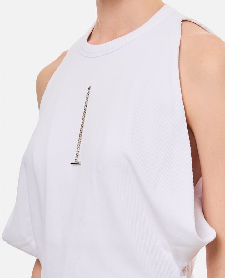 Alexander McQueen TOP IN COTONE SMANICATO Sostegno trimestrale