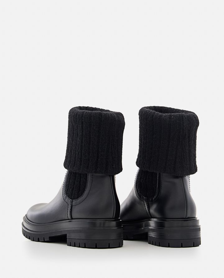 Gianvito Rossi STIVALETTI IN PELLE E MAGLIA Negozi Online