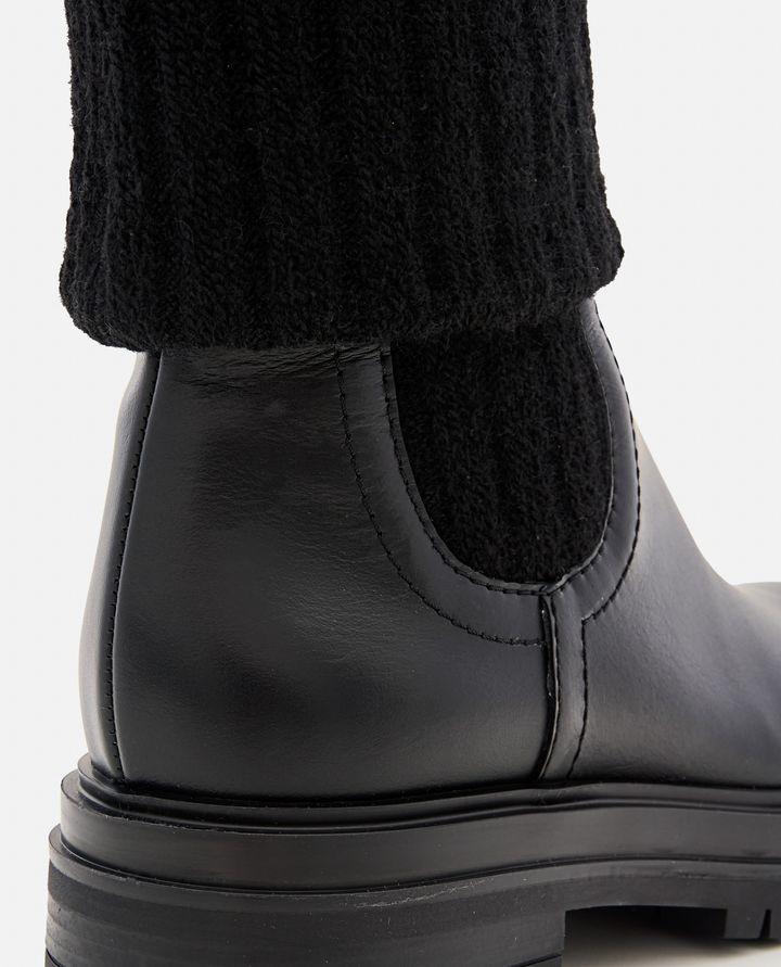Gianvito Rossi STIVALETTI IN PELLE E MAGLIA Negozi Online