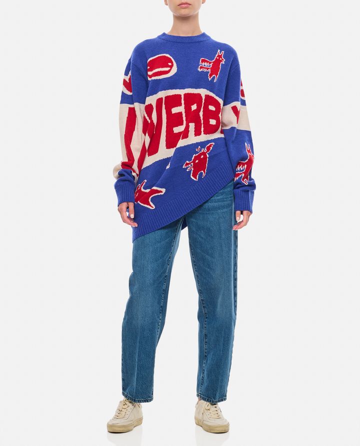 Charles Jeffrey Loverboy MAGLIONE TOPSY TURVY CON LOGO LOVERBOY Smaltimento dello stoccaggio