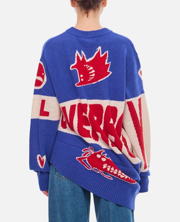 Charles Jeffrey Loverboy MAGLIONE TOPSY TURVY CON LOGO LOVERBOY Smaltimento dello stoccaggio