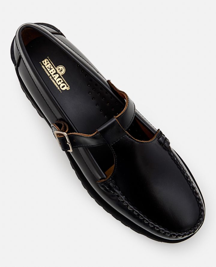 Sebago MOCASSINO GEORGINA LUG IN PELLE CON T BAR Nuovo