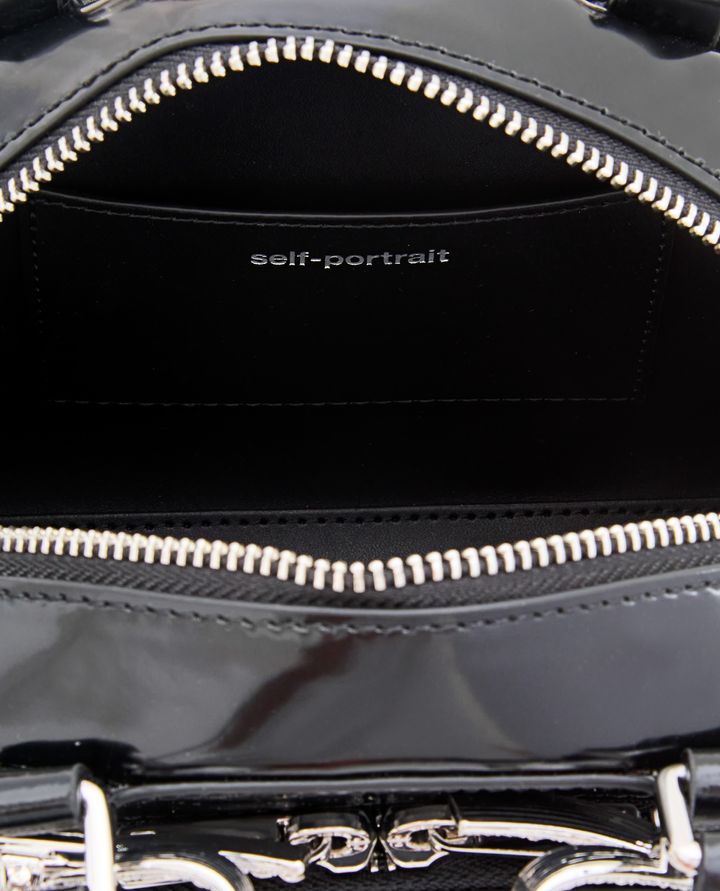 Self-Portrait MINI BORSA TOTE CURVA IN PELLE Pezzi Unici