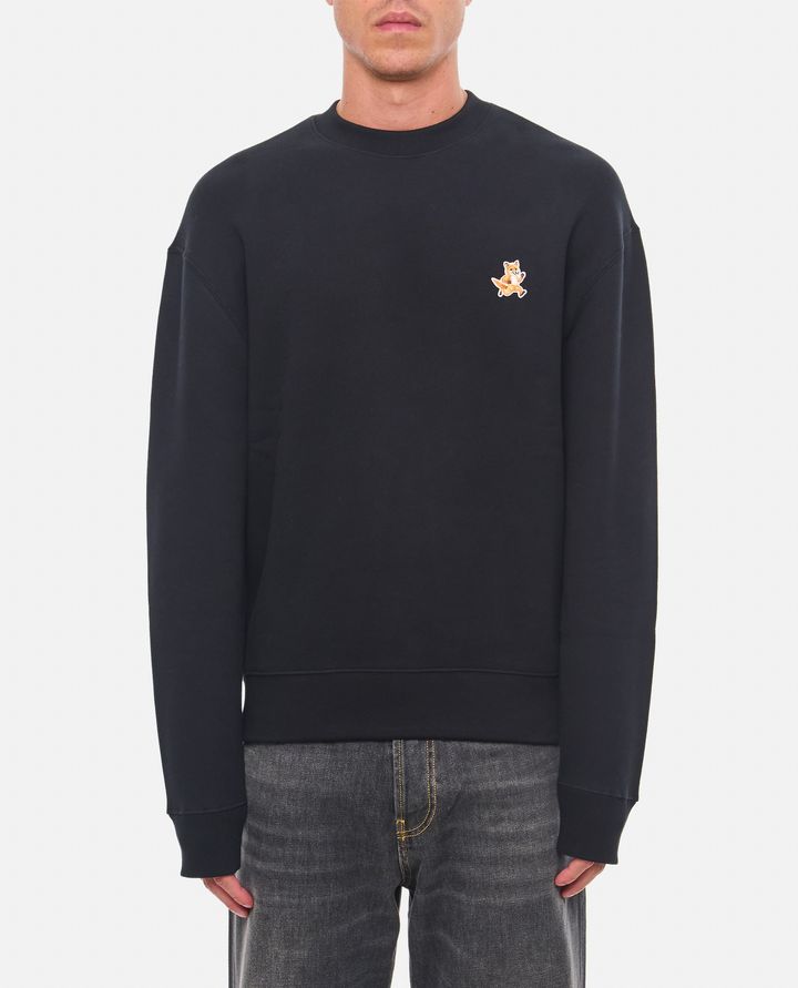 Maison Kitsuné FELPA GIROCOLLO CON PATCH Offerta speciale