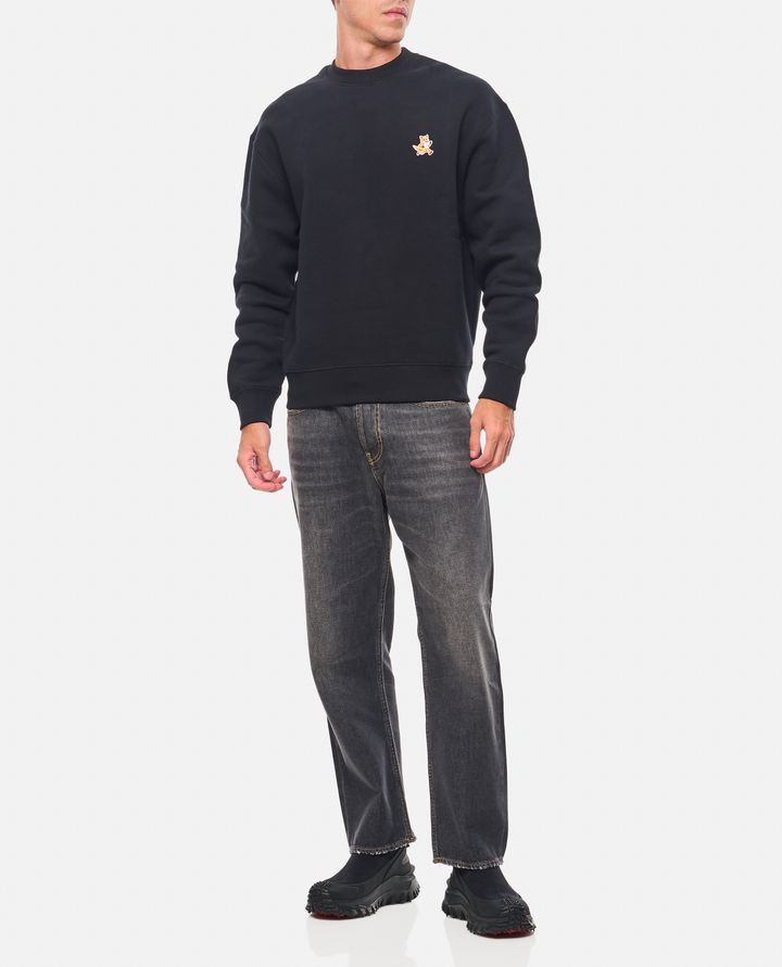 Maison Kitsuné FELPA GIROCOLLO CON PATCH Offerta speciale