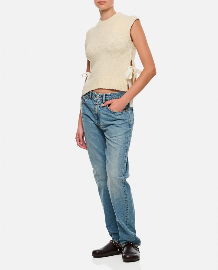 Cecilie Bahnsen OWEN GILET IN MAGLIA BOUCLÉ Liquidazione