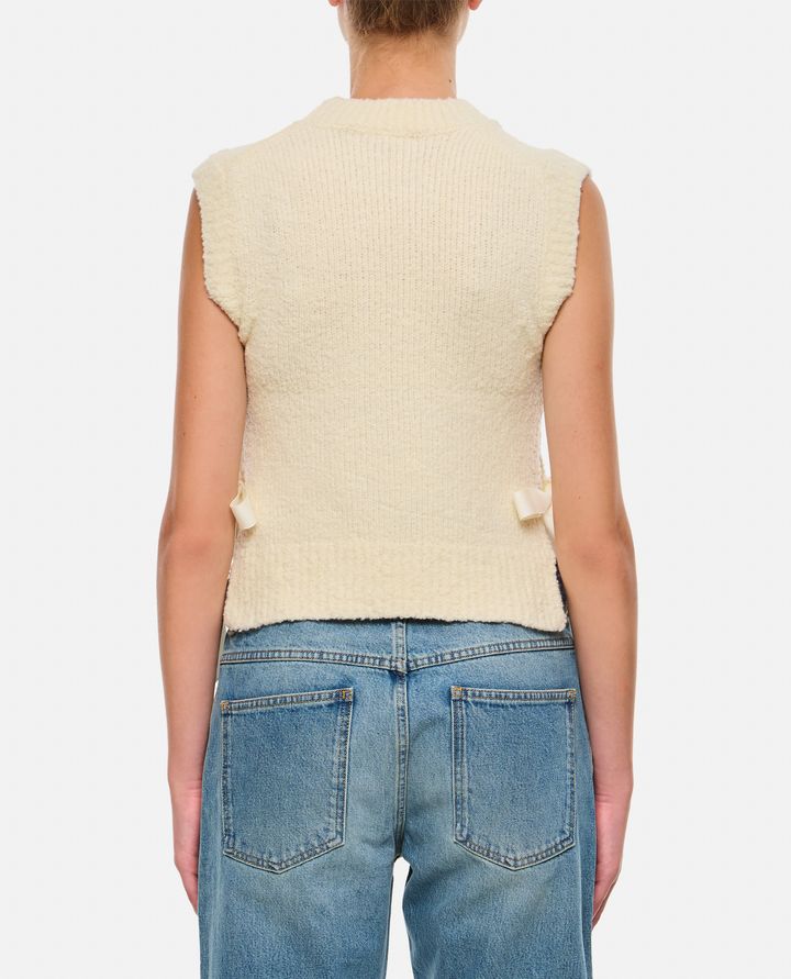 Cecilie Bahnsen OWEN GILET IN MAGLIA BOUCLÉ Liquidazione