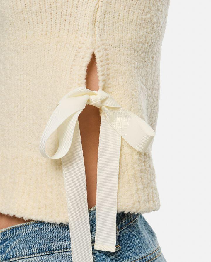 Cecilie Bahnsen OWEN GILET IN MAGLIA BOUCLÉ Liquidazione