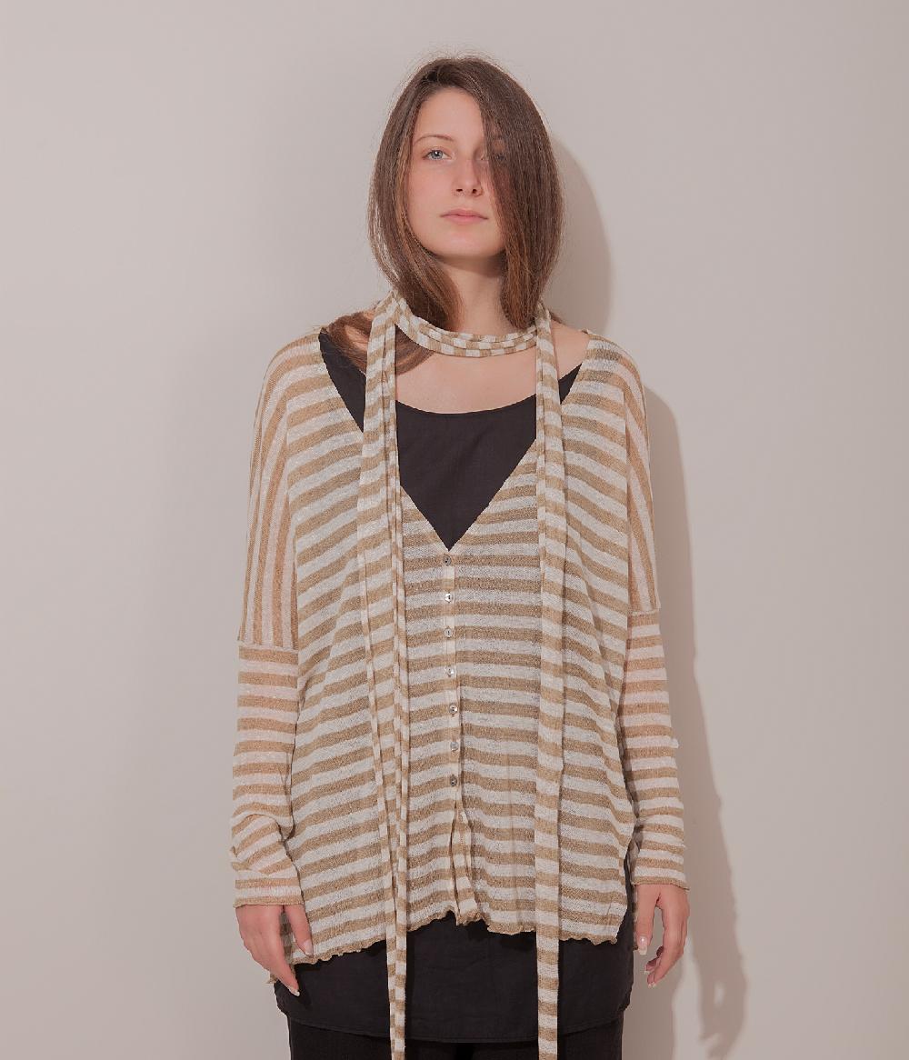 Album Di Famiglia art. 17S#41_80 STRIPED CARDIGAN LR Consegna Veloce