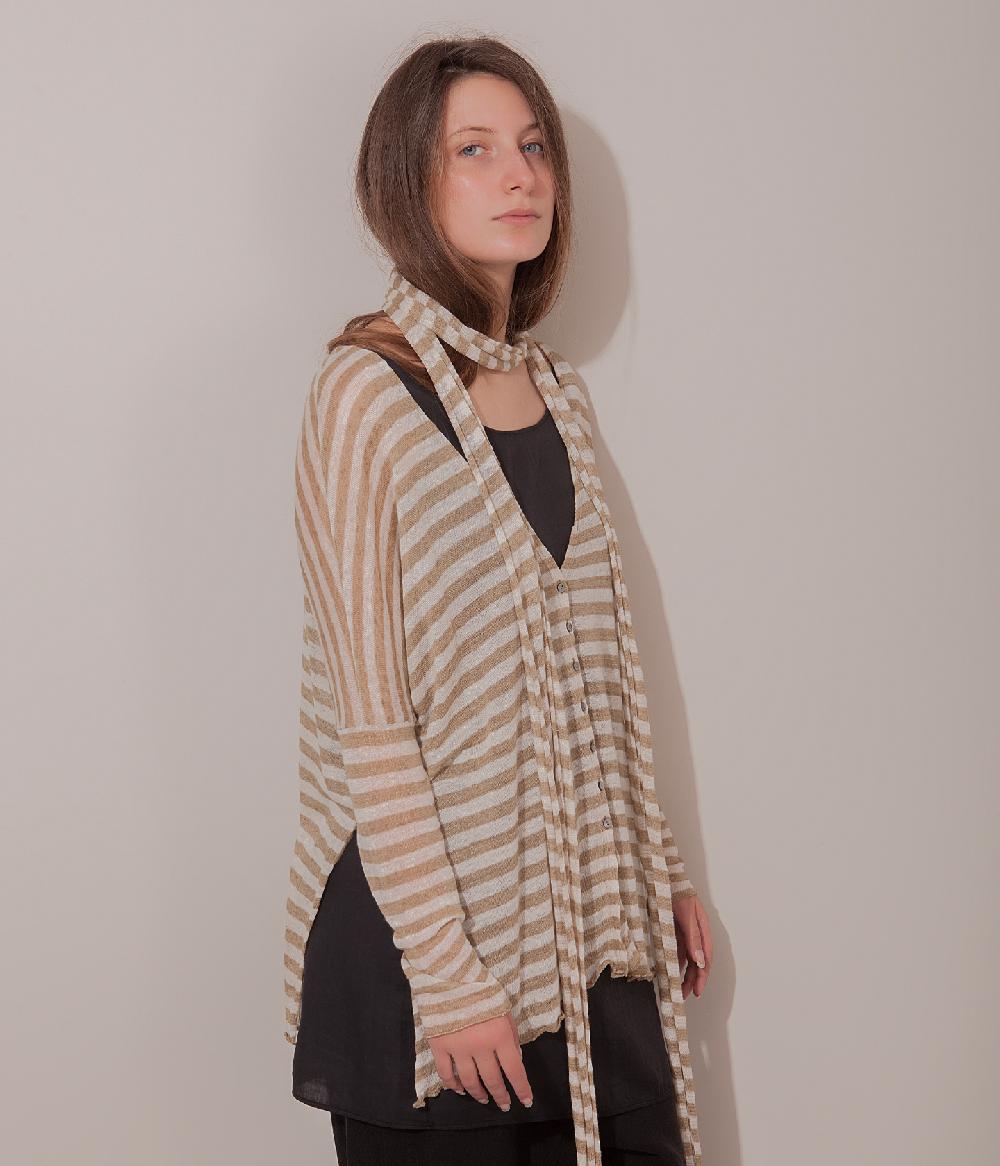 Album Di Famiglia art. 17S#41_80 STRIPED CARDIGAN LR Consegna Veloce