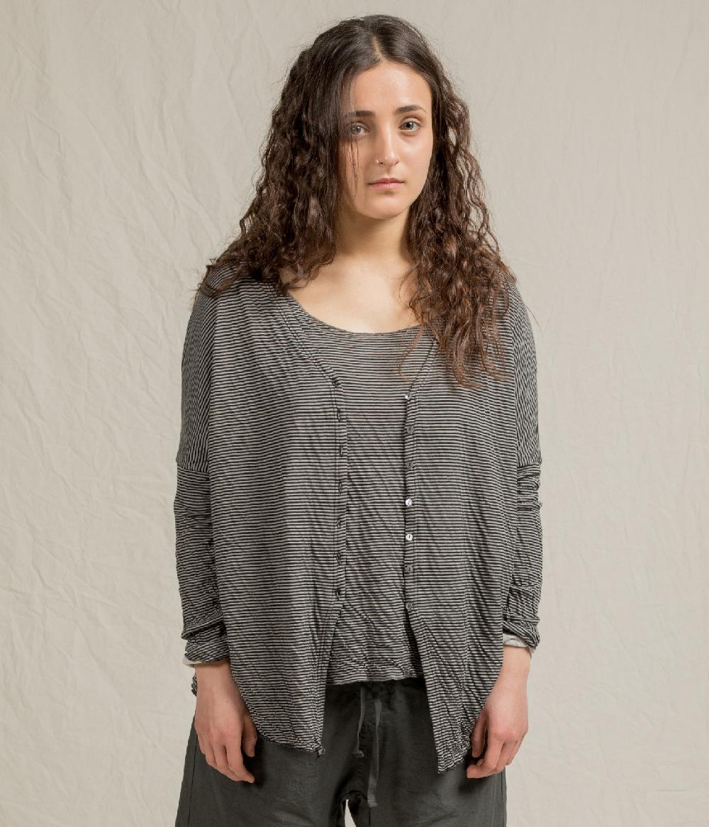 Album Di Famiglia art. 21SUP#40_165 STRIPED OVERSIZED JUMPER T Prezzo Ridotto