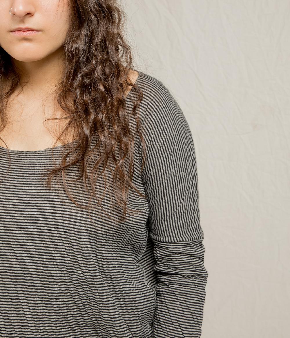 Album Di Famiglia art. 21SUP#40_165 STRIPED OVERSIZED JUMPER T Prezzo Ridotto